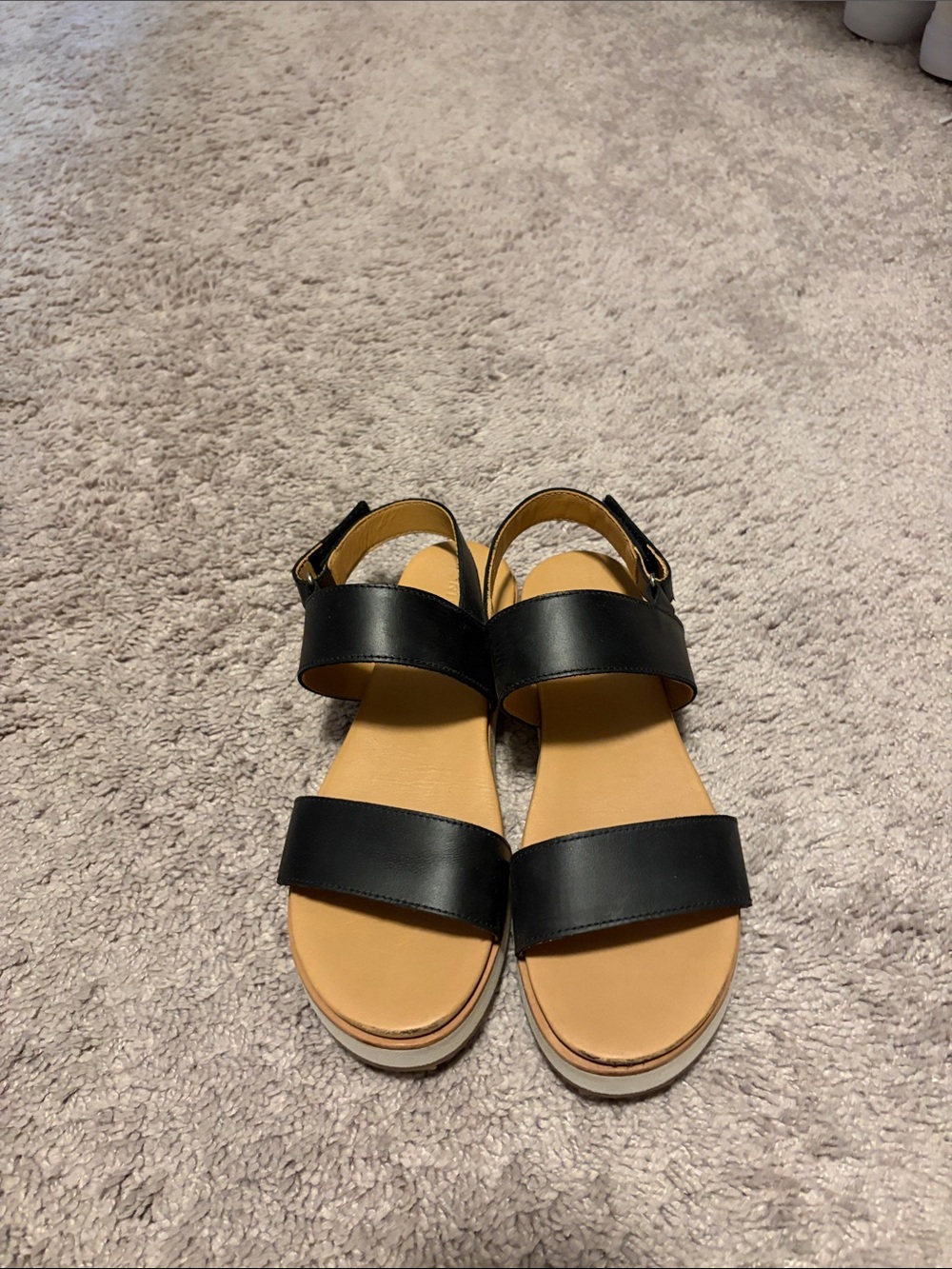 Nisolo Black Two-Strap Ankle Sandals - Picture 1 of 4